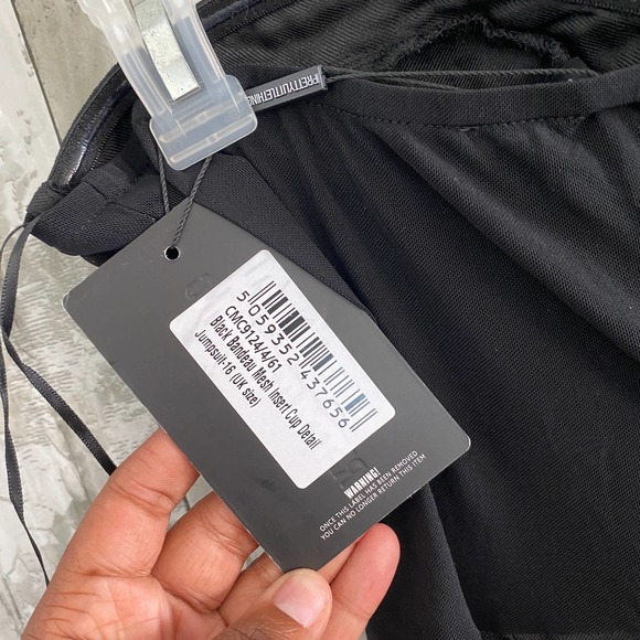 NWT Pretty little things black bandeau jumpsuit 16 - Picture 7 of 8